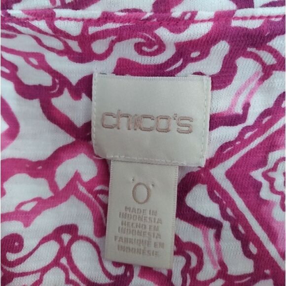 4/$20 CHICO'S  Cotton/ Modal blend printed top - Picture 4 of 7